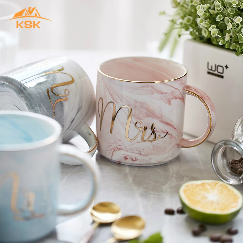 Европейская керамическая кружка с мраморным узором в Пномпене кофейная чайная