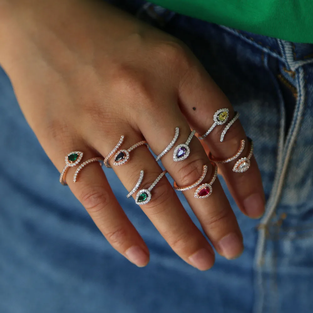 CZ модные ювелирные изделия кольца для женщин белое розовое золото различные