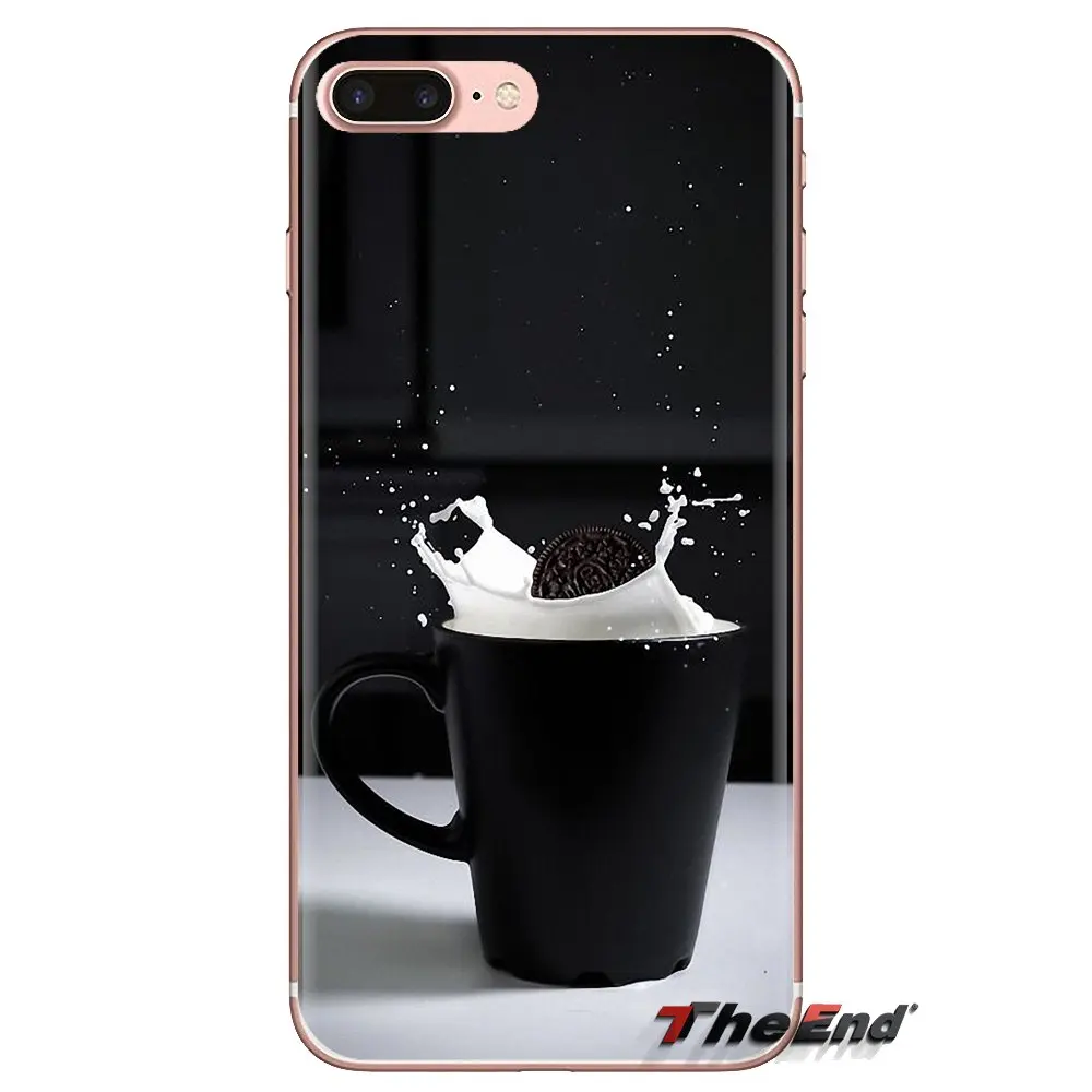 Silicone Phone Case Cartoon Many Oreo Cookie Milkshake For Samsung Galaxy S3 S4 S5 Mini S6 S7 Edge S8 S9 S10 Plus Note 3 4 5 8 9 |