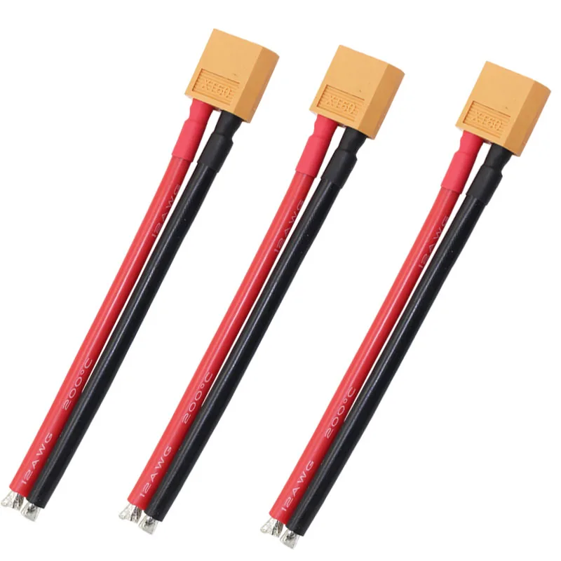 20 шт./лот XT60 Мужской разъем в 12AWG мягкий силиконовый провод кабель для RC Lipo батареи