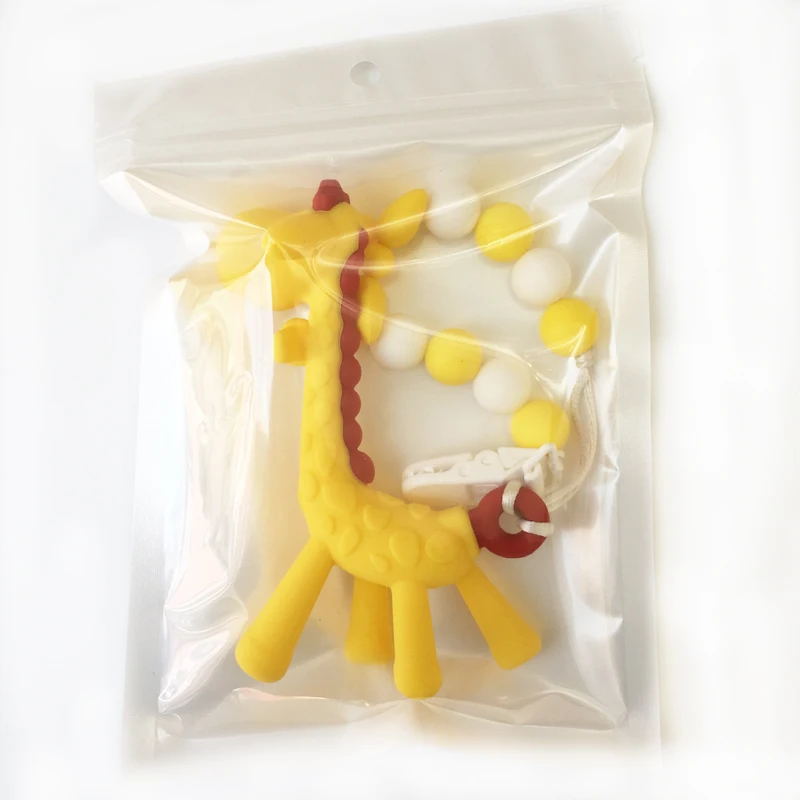 Силиконовая цепочка для соски-пустышки ручной работы 3D животное жираф