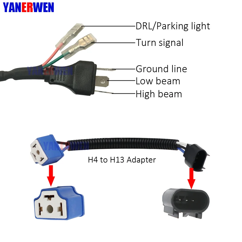 1 шт 130W 7 дюймов круглый мотоцикла светодиодный фар H4 с белым Halo Ангельские глазки для мотоцикла 7 дюймовый светодиодный фар