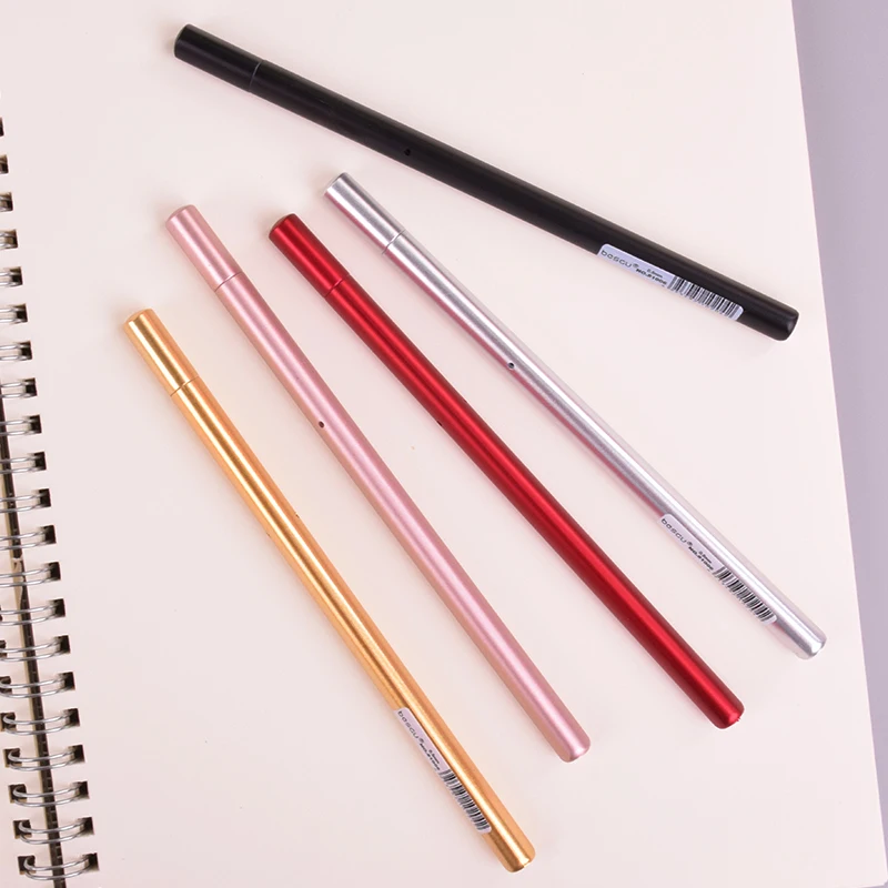 1 X креативная гелевая ручка с металлической ручкой ручки для письма канцелярские
