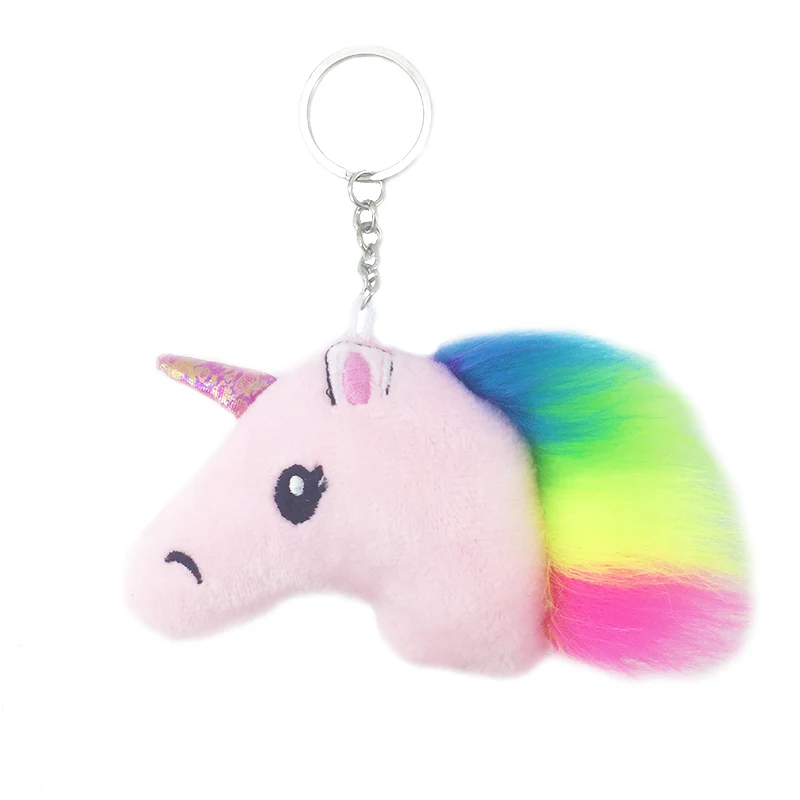 Новые плюшевые мультфильм животных брелок для ключей с единорогом игрушка