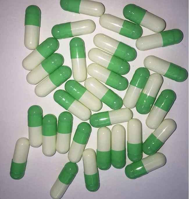 (10000 шт./пакет) 1 # пустые желатиновые капсулы светло зеленого/белого цвета гелевые