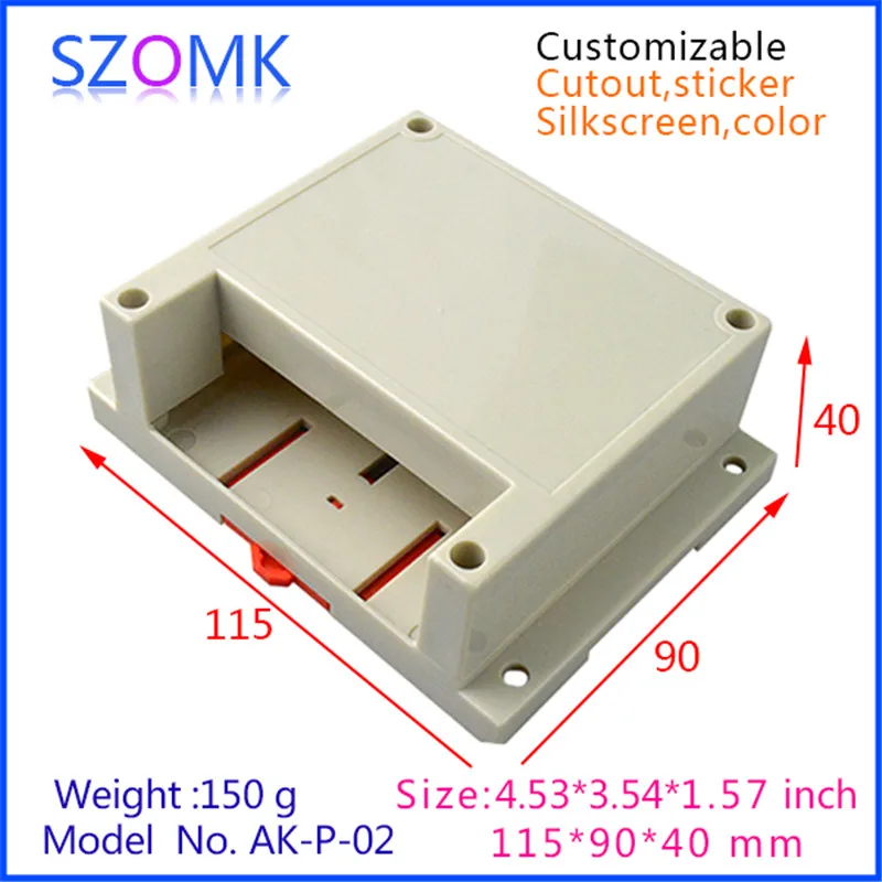 Din-рейка электроники корпус pcb коробка szomk оборудование розетка (1 шт.) 115*90*40 мм