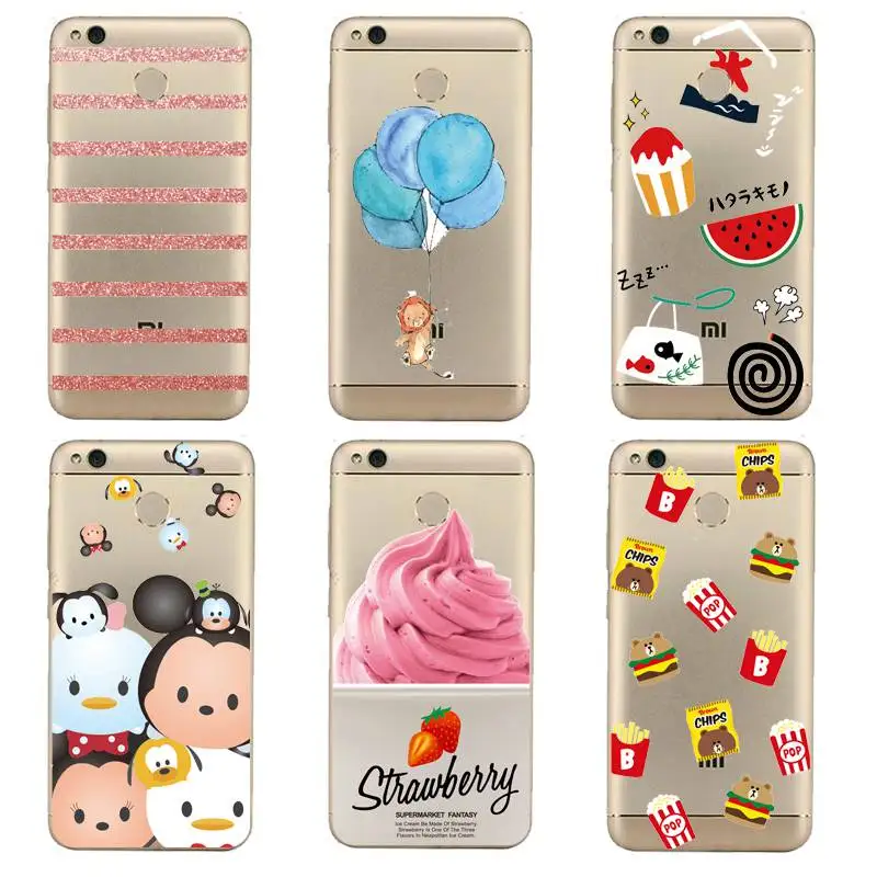 Мягкий прозрачный чехол для телефона из ТПУ Ballon xiaomi redmi 4x 4a note5a note4x 5S mi6 note3 Micky Coque