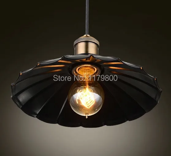 

Retro Industrial Style Ceiling Haninging Lamp Light Metal Lotus Shape Shade Edison Bulb Loft Restaurant Bar Coffee Shop Decor