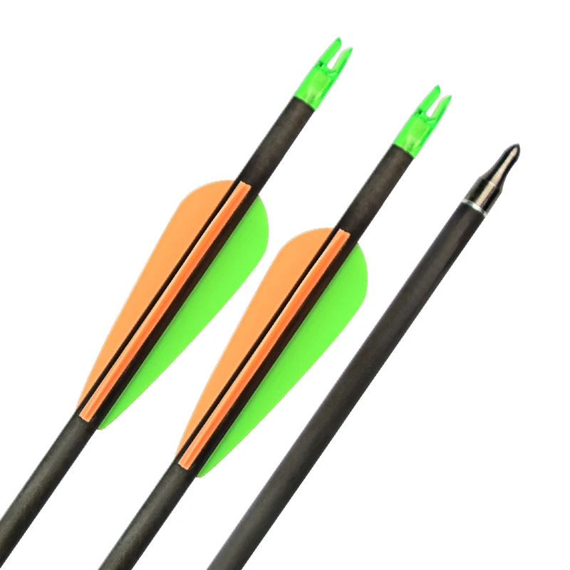 12 Pcs Arrows Carbon Arrow Spine 300 340 ID6.2mm Screw Point Hunting Shooting Recurve Compound Bow Archery Outdoor Sport | Спорт и