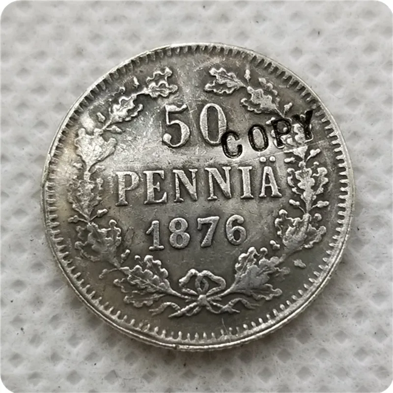 Финляндия 50 пенния 1876 S копия монет|Безвалютные монеты| |