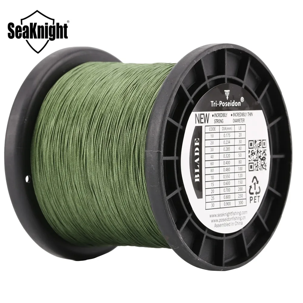 SeaKnight Tri Poseidon леска 1000 м 8 strands супер прочная плетеная рыболовная веревка 20 100LB