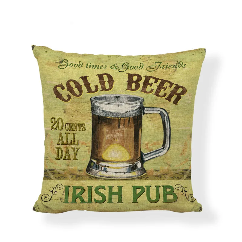 Индивидуальная чашка пива комбинированная подушка крышка цветные буквы бейсбол