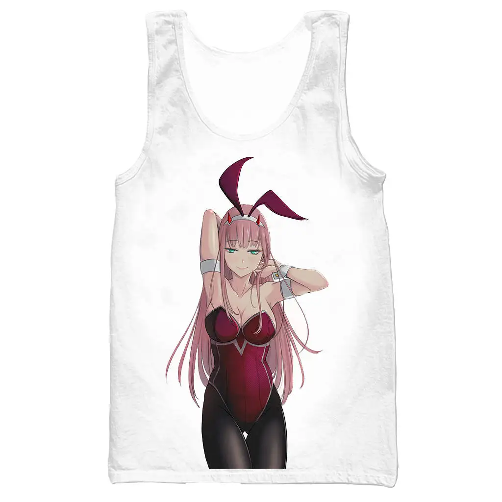 Мужская и женская майка с 3D принтом DARLING In The FRANXX повседневный топ бретелькой