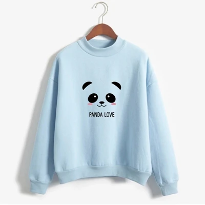 Новинка худи весна осень Kpop одежда Топ с длинным рукавом Kawaii Панда печатных Harajuku Толстовка женские толстовки Moletom Feminino - Цвет: blue
