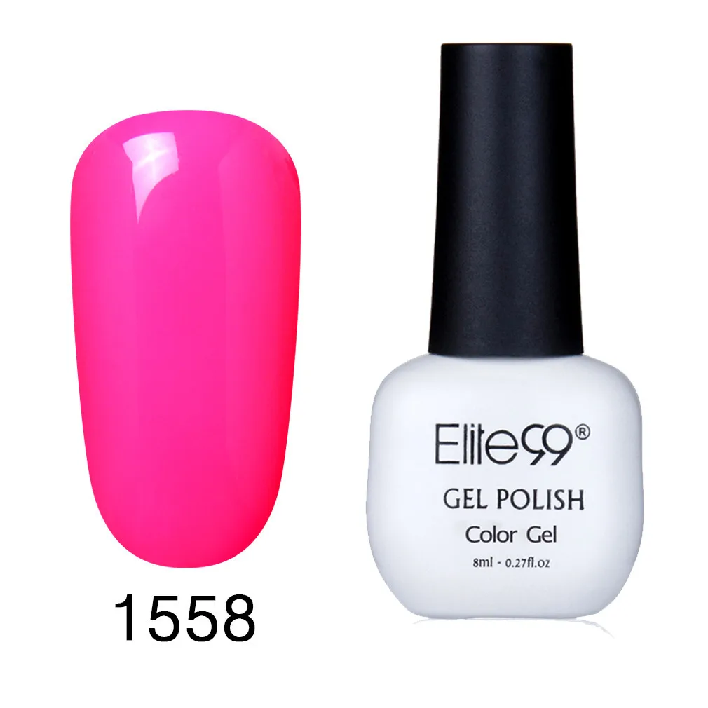 G1558 Elite99 8 мл Лидер продаж Цвет, гель, лак для ногтей, био-Гели Soak Off УФ полу Перманентный лак для ногтей Lucky лак Лаки - Цвет: G1558