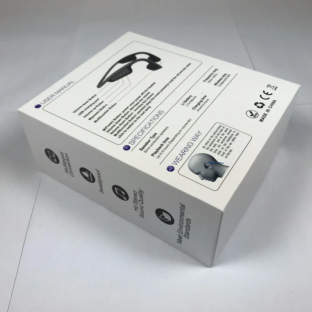 S. Одежда Bluetooth наушники костной проводимости LF 19 Беспроводной стерео Спорт на