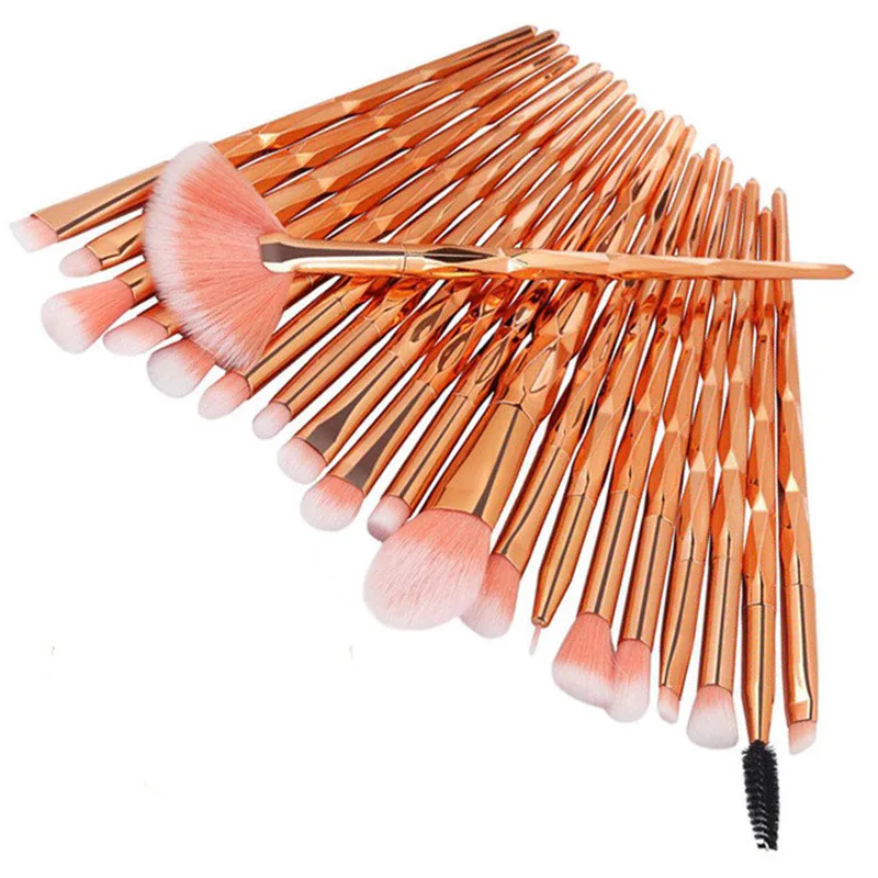 20 шт. алмазные кисти для макияжа Набор пудры основа Румяна растушевки тени глаз