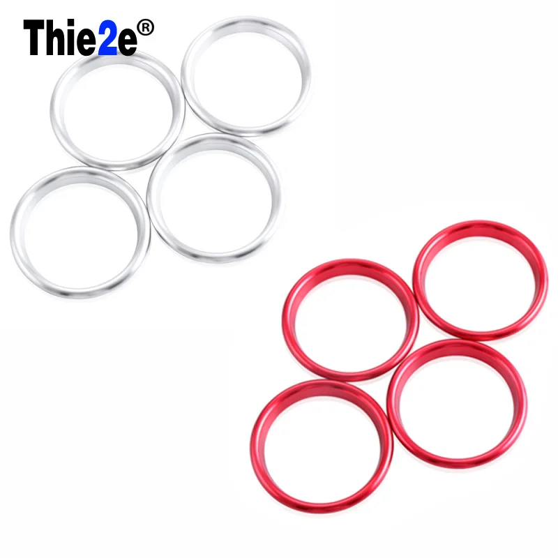 4 шт. декоративное кольцо для кондиционера на приборной панели автомобиля Audi A3