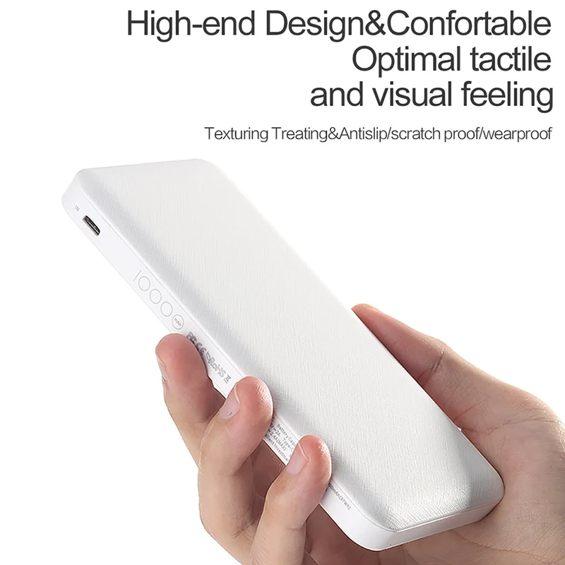 ROCK Slim 10000 мАч power Bank портативный ультратонкий полимерный аккумулятор со светодио