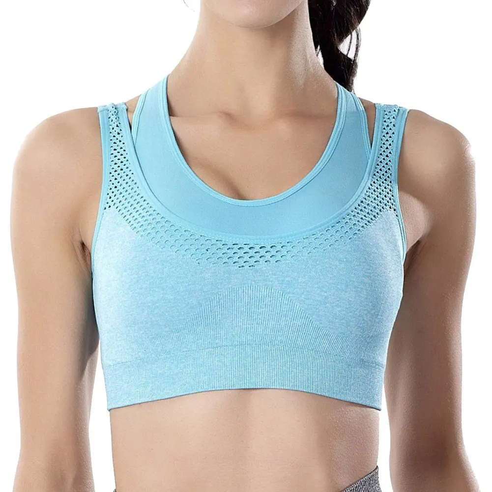 Ударопрочный спортивный бюстгальтер из двух частей без стального кольца, дышащий Быстросохнущий Спортивный бюстгальтер для фитнеса, красивый женский бюстгальтер с подкладкой