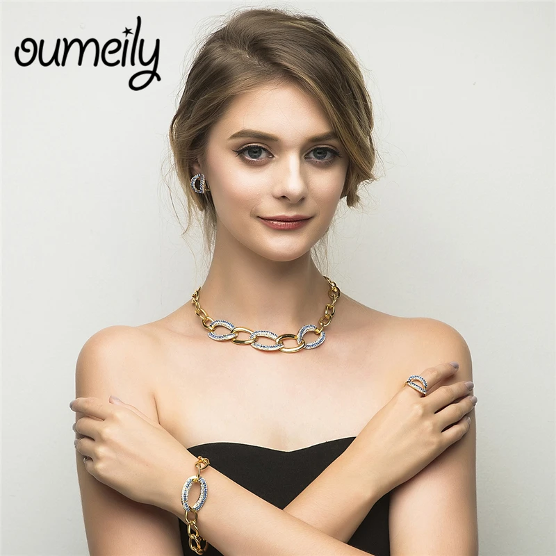 OUMEILY модные комплекты ювелирных изделий Африканский бисер комплект для женщин