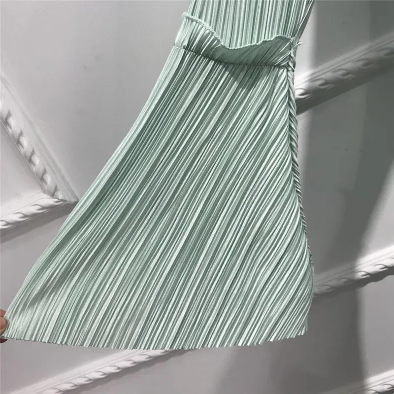 Мусульманское Плиссированное Платье-туника Abaya юбка с расклешенными рукавами