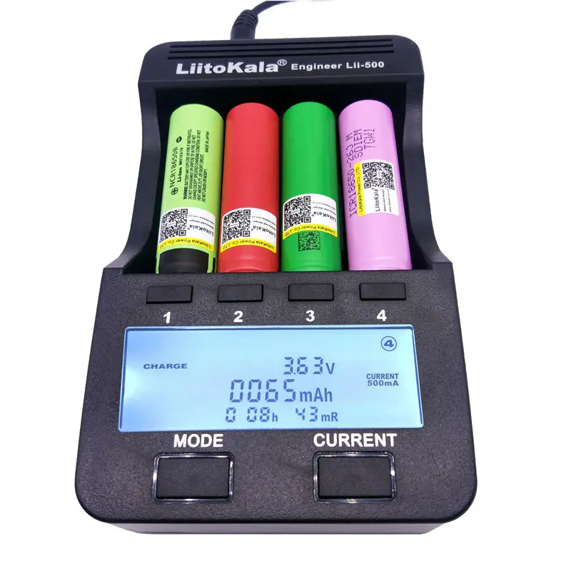 Liitokala lii-500 18650 26650 зарядное устройство для литиевых батарей 1,2 в NiMH AA зарядка аккумулятора USB тест выходной емкости