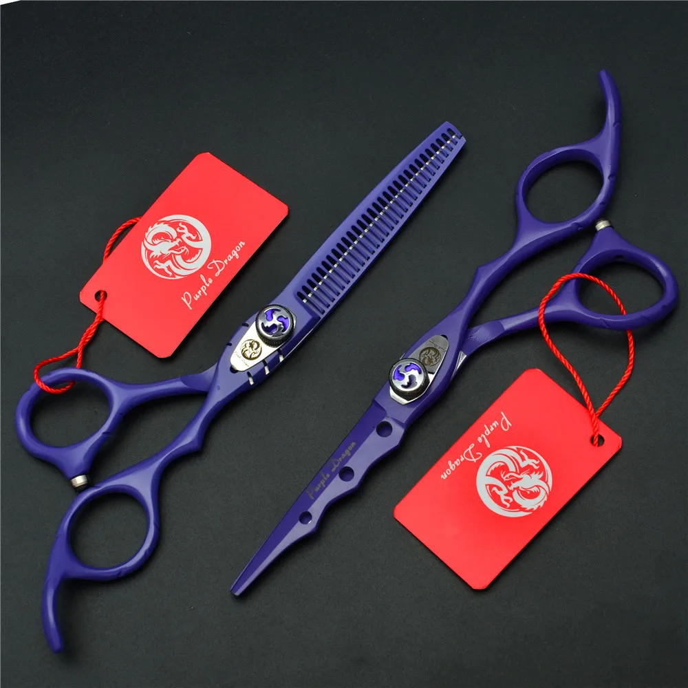 

Профессиональные ножницы для волос JP 440C, парикмахерские ножницы 6 дюймов фиолетового цвета для стрижки и филировки, инструменты для укладки...