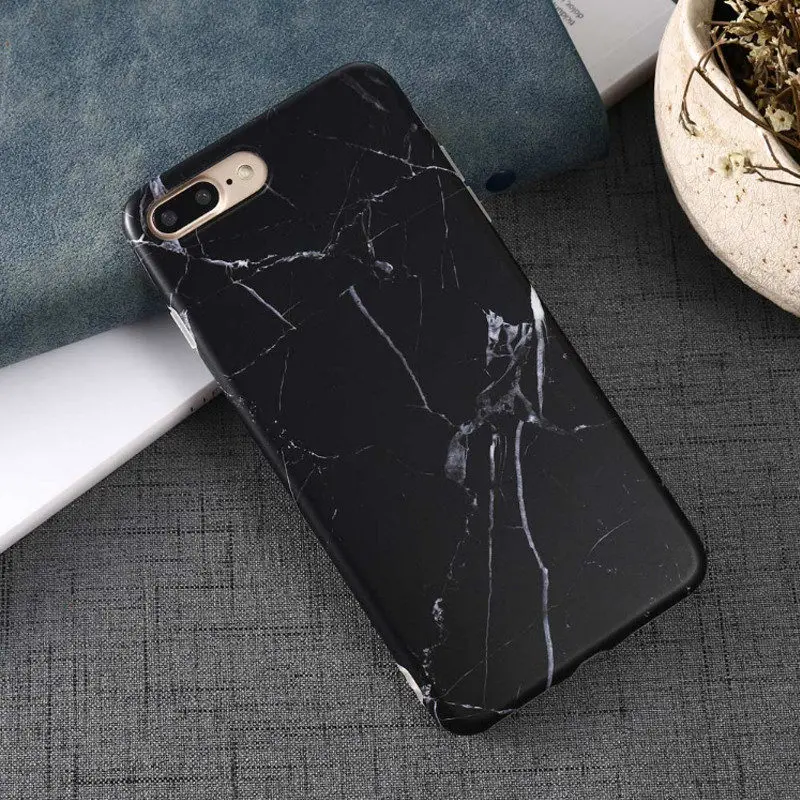 Роскошный мраморный узор i 8 чехол для телефона чехол для iphone 8 Plus для iPhone8 Plus Черные Аксессуары для телефона чехол X 7 Plus 6 6S 5 S SE - Цвет: J15024