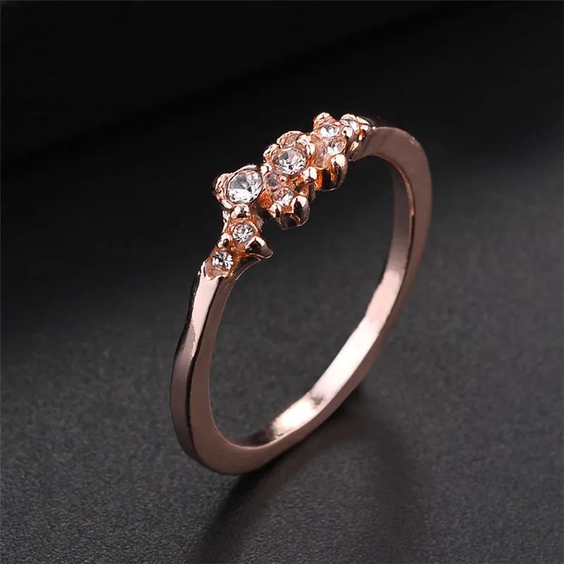 M rose gold Новинка, Трендовое кольцо, овальное, зеленое, синее, 5 цветов, кристаллы, свадебные кольца для женщин, сплав, обручальное кольцо, Женские Ювелирные изделия, подарок, вечерние - Цвет основного камня: M rose gold