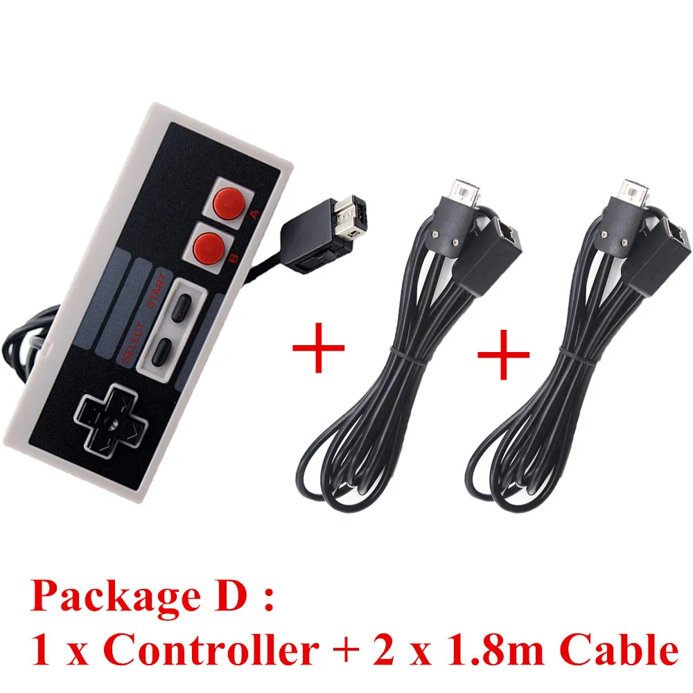 Проводный контроллер IVYUEEN для Nintendo NES Classic Edition Mini Console Gamepad с удлинителем 1,8 м/3,0 м 10 футов - Цвет: Pack D