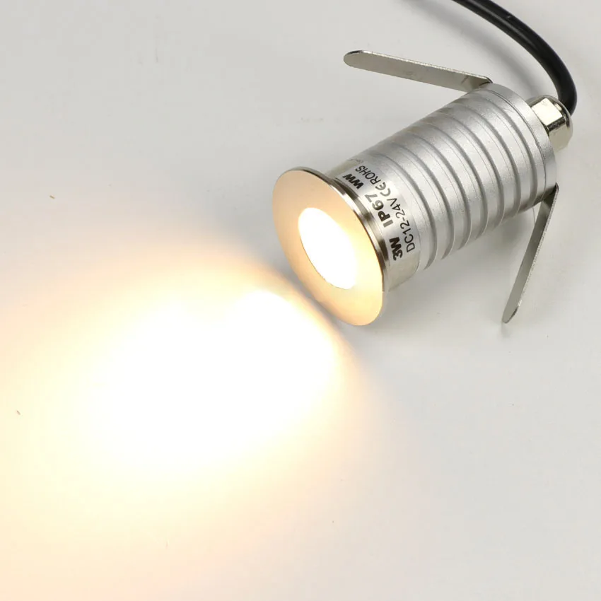 1 Вт 3 DC12V светодиодный светильник для шагов открытый Встраиваемый точечный