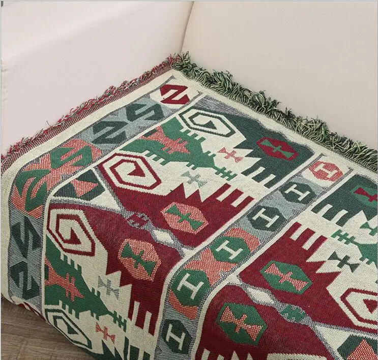 Ретро геометрический вязаный диван полотенце покрывало одеяло для гостиной
