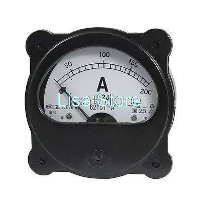 

Class 2.5 AC 0-200A Screw Mounted Amperemeter Panel Meter Gauge Black