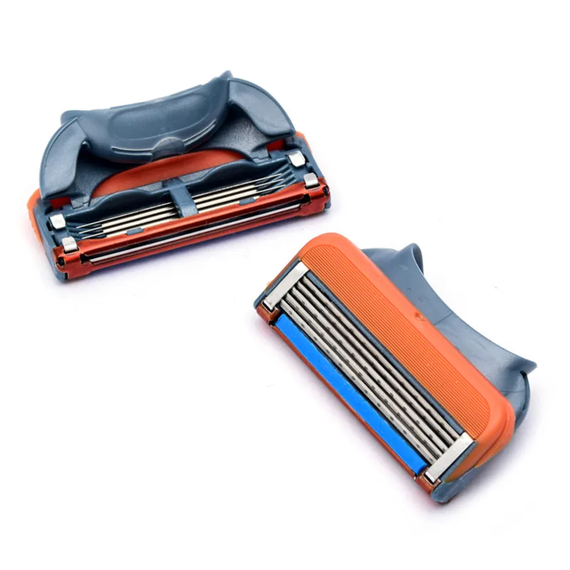 

4pcs Razor Blade For Shaving Safety Shaver Blades Cassette 5Blades Compatible For Gillettee Fusione For Mens Face