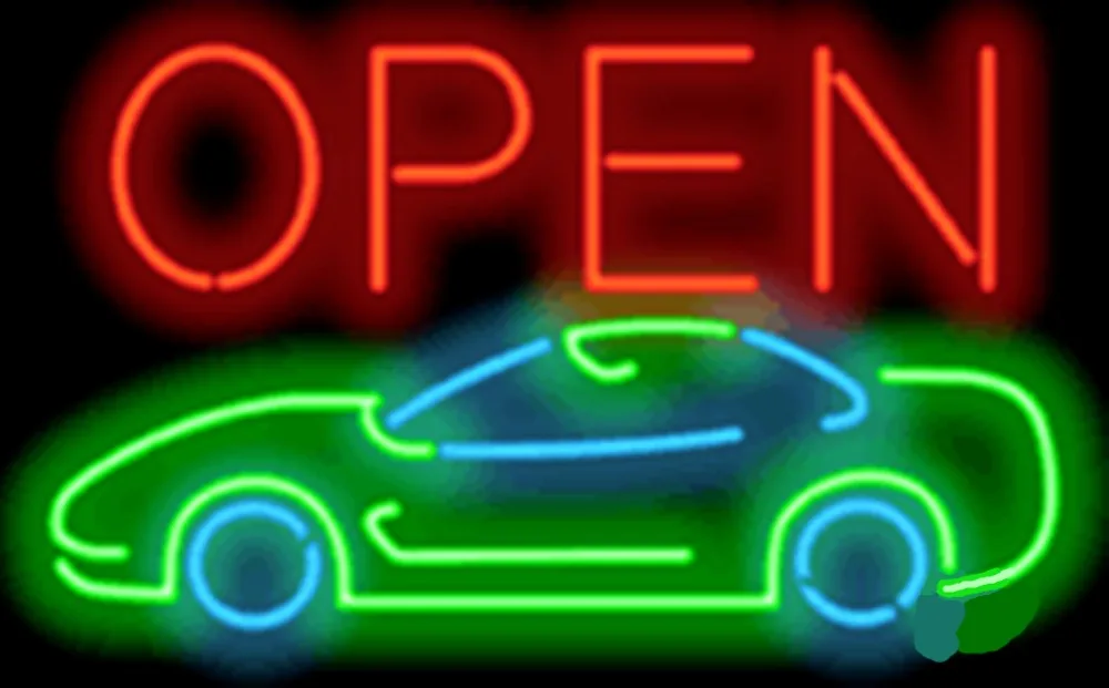 

Открытый с автомобильным Businese ремонт авто Стекло трубки неоновая вывеска ручной автомобильные знаки магазин Бизнес вывесок 17 дюймов х 14 дю...