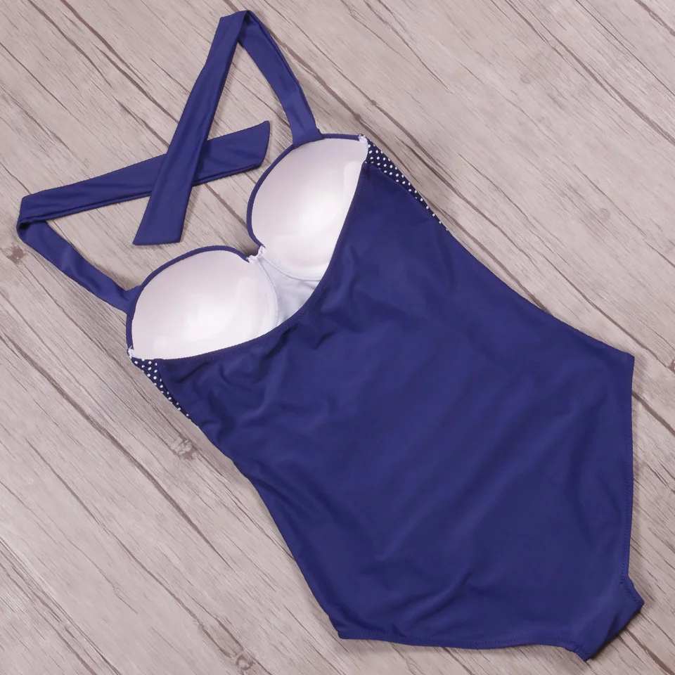 Женский слитный купальник SAMEGAME купальный костюм в стиле ретро с эффектом пуш ап