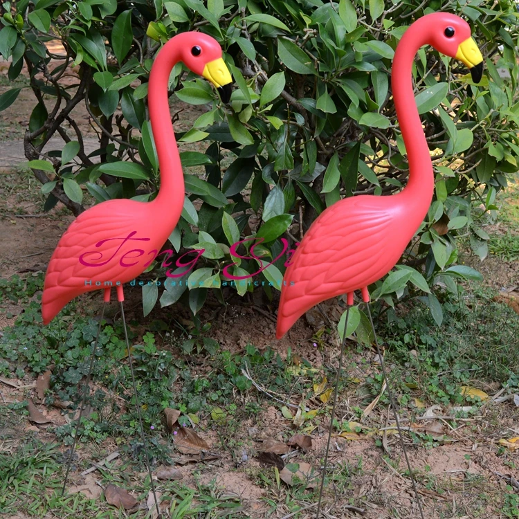 1 пара пластик розовый Фламинго Сад Двор Пейзаж украшения Свадебная вечеринка