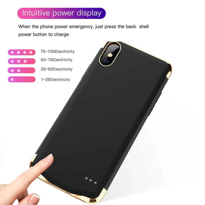 Быстрая доставка в США/для iPhone X 2017/XS 2018 5500 мАч 3в1 чехол для батареи тонкий