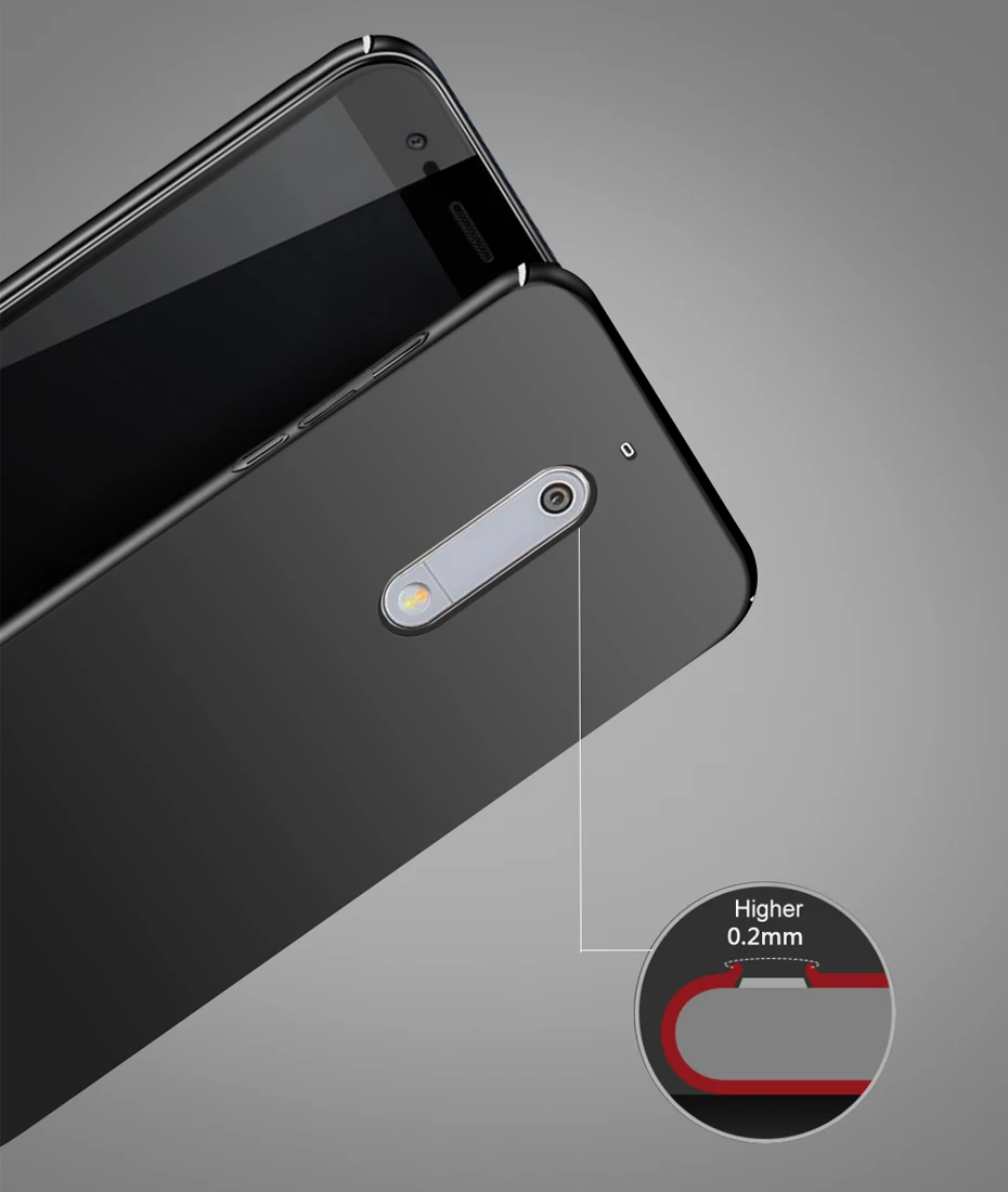 Для Nokia 5 чехол 360 Защитная крышка для телефона Роскошная жесткая задняя крышка из ПК чехол для NOKIA5 NOKIA 5 Черный Бампер кожа корпус 5,2
