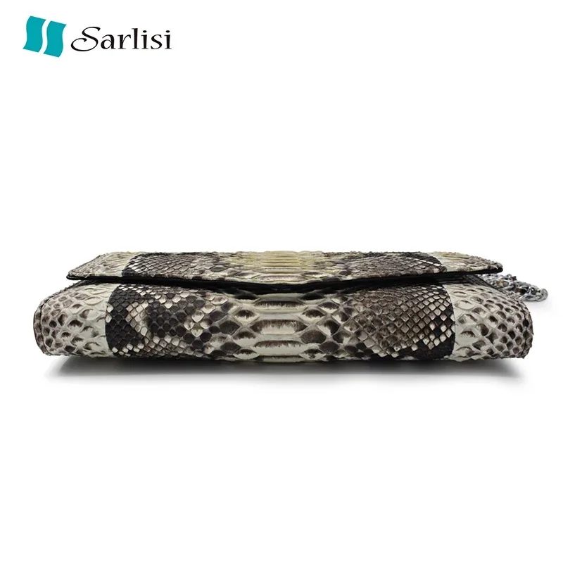 100% натуральная кожа питона женский клатч конверт сумочка из натуральной змеиной