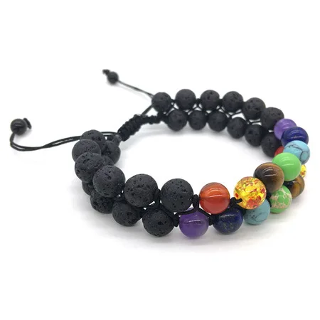 TOUCHEART 2 pcs/set Casual Natural Stone Chakra Bracelets Bangles For Women Handmade Jewelry Making Rainbow Bracelet SBR190097 | Украшения