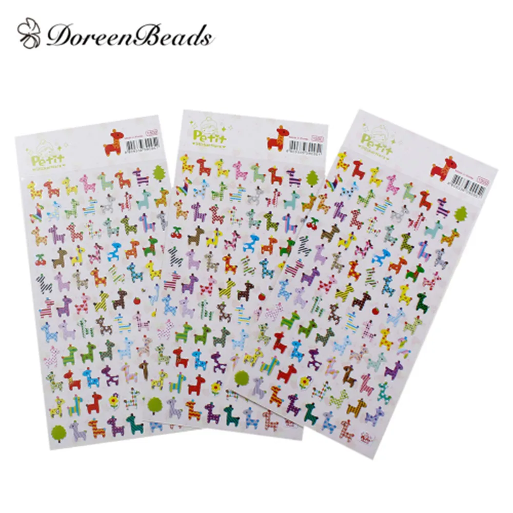 DoreenBeads пасхальный бумага многоцветная сделай сам Deco наклейки качающая лошадка