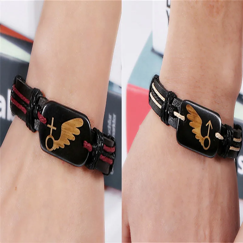 1 шт. браслет с крыльями ангела для влюбленных пар мужчин и женщин винтажный