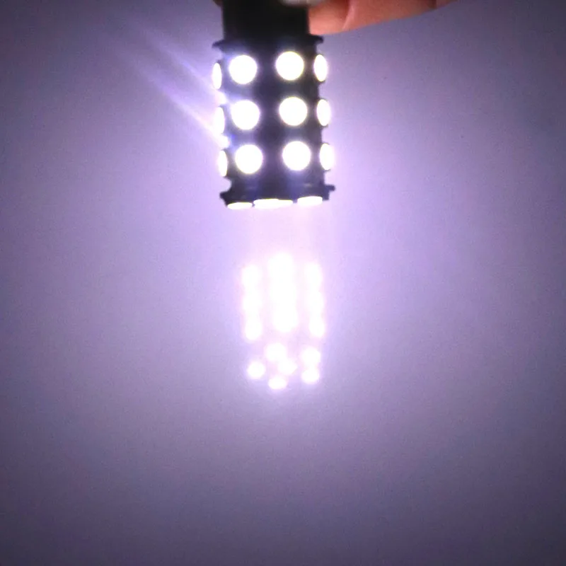 10 шт./лот S25 P21W 1157 BAY15D 27 SMD 5050 LED 27SMD 27LED Авто Сигнал поворота Стоп сигнал красный