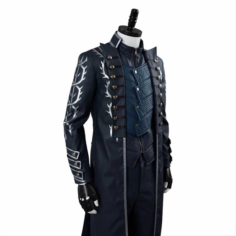 DMC 5 вержиль Косплей Костюм DMC может крик вержиль куртка пальто полный комплект жилет брюки наряд Взрослый Хэллоуин костюм для мужчин и женщин