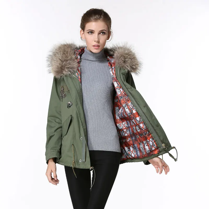 

Hot sale cotton inside snake beading spring wind coat