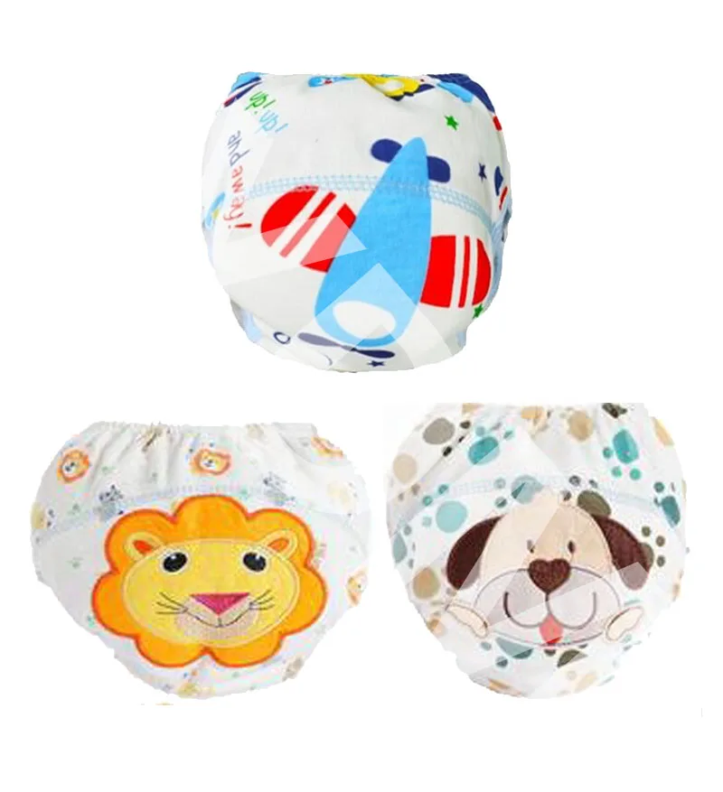 3 шт. Детские тренировочные штаны многоразовые хлопковые детские подгузники