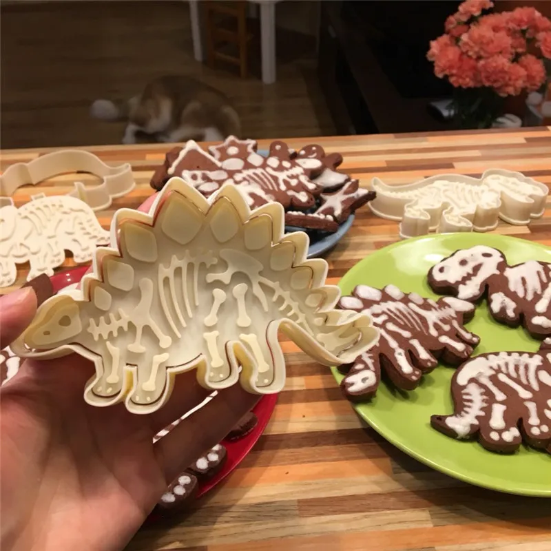 Delidge 3 шт./компл. динозавр в форме печенья прессформы 3D печенья десерт пресс-формы для выпечки инструменты для украшения тортов из мастики падения