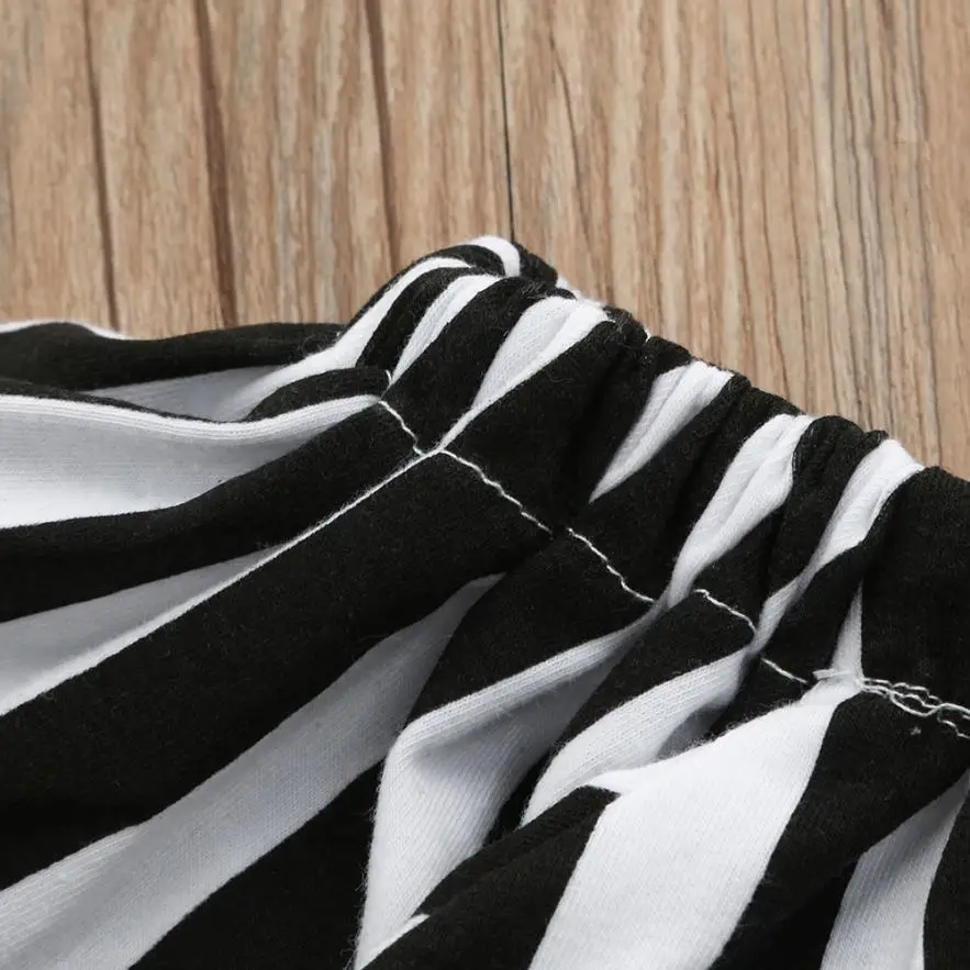 Комплект из 3 предметов для новорожденных и маленьких девочек топы в полоску с